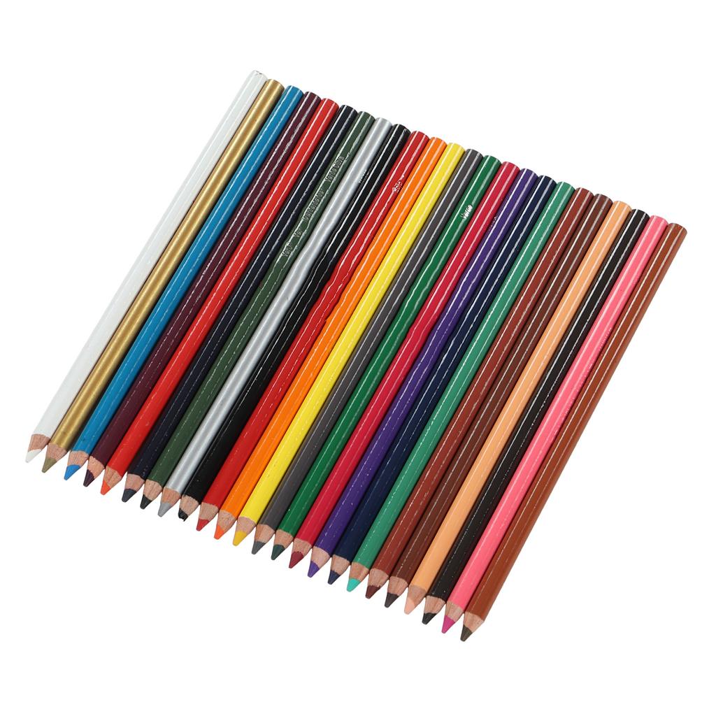 24pcs Colored Pencils Safe Harmless Easy Color Mixing DIY Creamy Texture Sketching Pencils Kit for Architecture