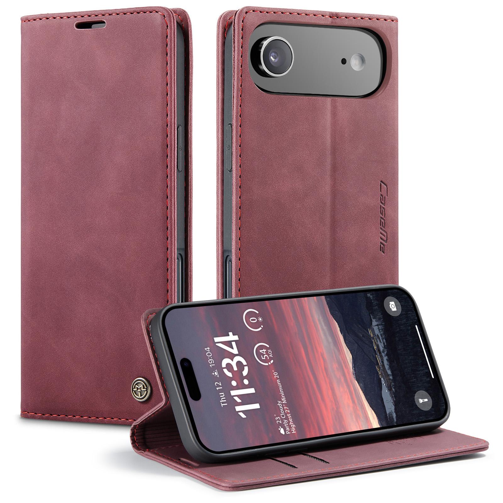 

For iPhone Air Wallet Case CASEME 013 Series PU Leather Phone Cover Stand