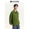 PEACEBIRD Men's Fleece Half-Zip Stand-Up Collar Embroidered Sweatshirt