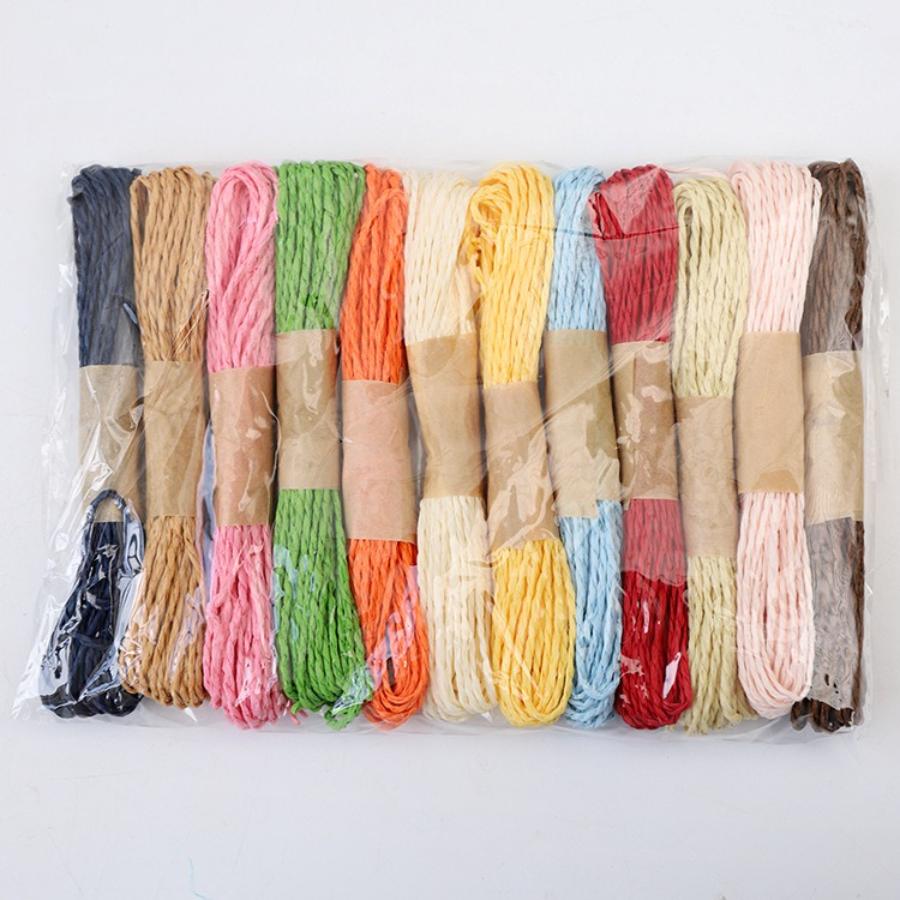 Colorful Paper Rope 2mm for Gift Box Decoration Handheld DIY Paper Drawing Creative Handmade Craft Supplies 12color
