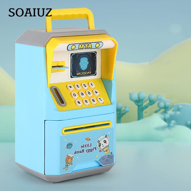 Simulation Smart Atm Piggy Bank Toys Password Fingerprint Piggy Bank Children Gifts