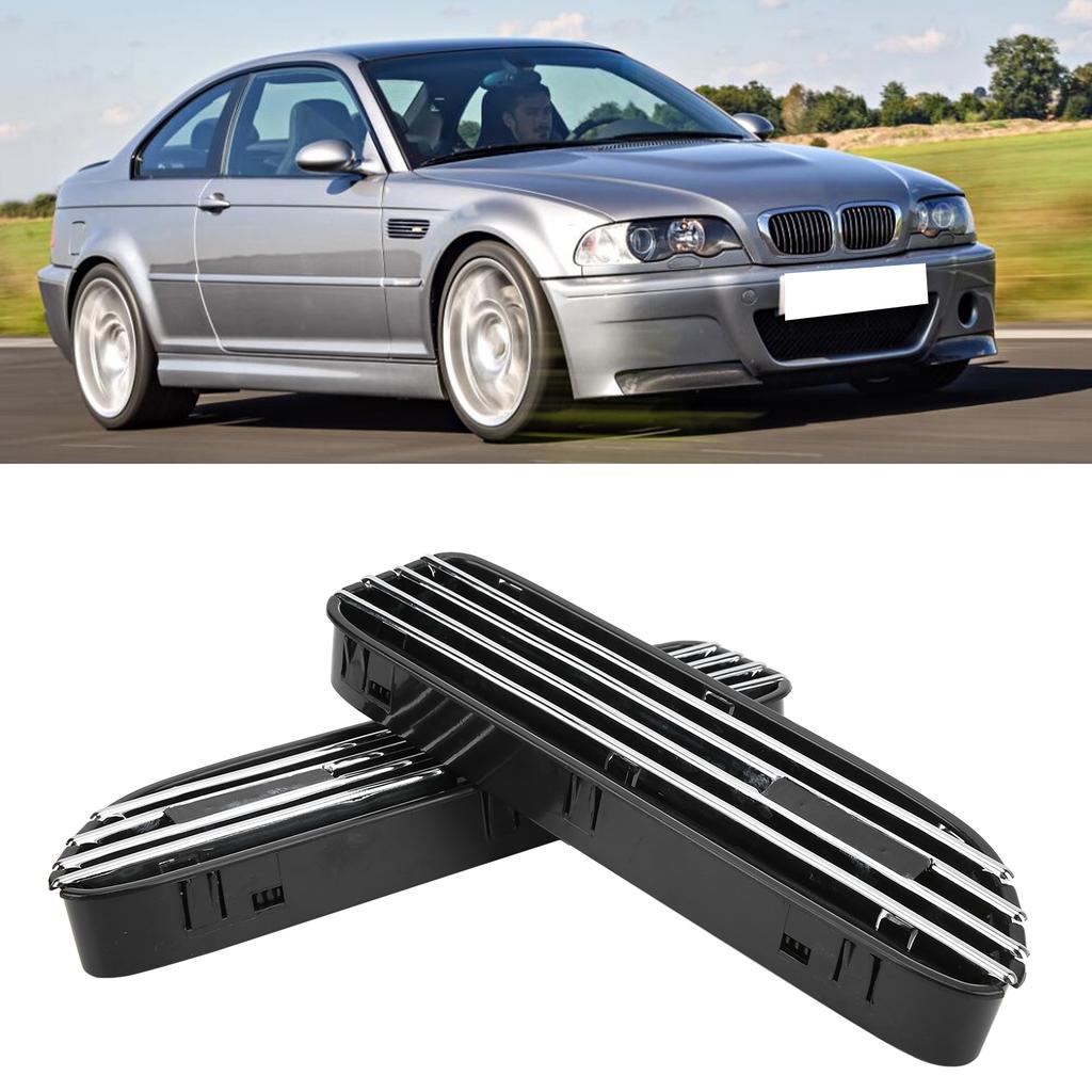 2PCS Side Vent Trim ABS for M Accessories Replacement for E46 Celsius E90 M3