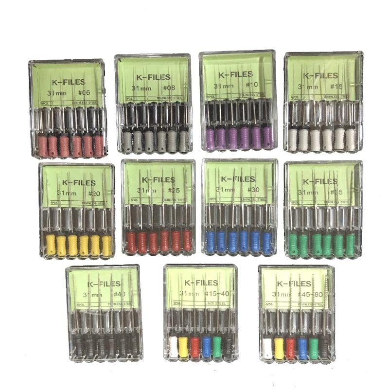 Zubařské nástroje Root Cannal Endo H Pilník 31 mm K Pilník 31 mm Endodontické nástroje z nerezové oceli Zubař Stomatologie Odontologie