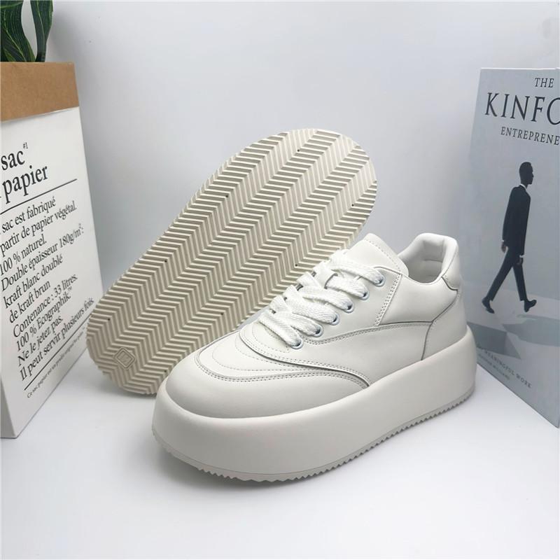 Fashion Luxury Fashion Designer Men's White Patchwork All Match Thick Bottom Causal Shoes Male Flats Moccasins Walking Sneakers