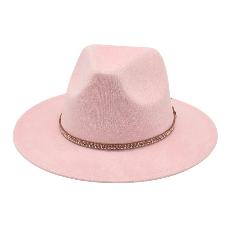 Solid Color And Western Cowboy Hat Felt Hat Woolen Top Hat Amazon Cross-Border Wholesale Retro Ethnic Fashion Hat