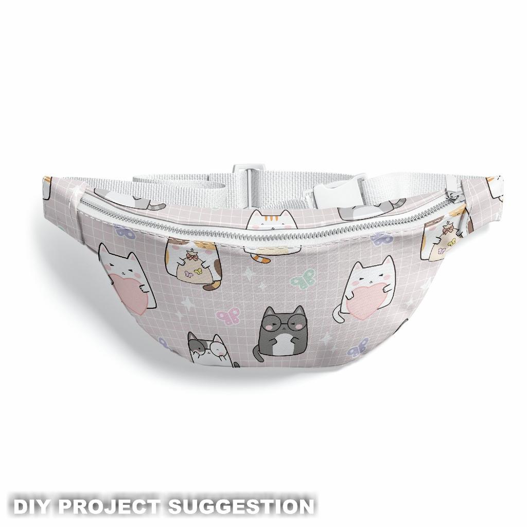 Outdoor Dekostoffe Oxford - Motiv Katzen Und Schmetterlinge