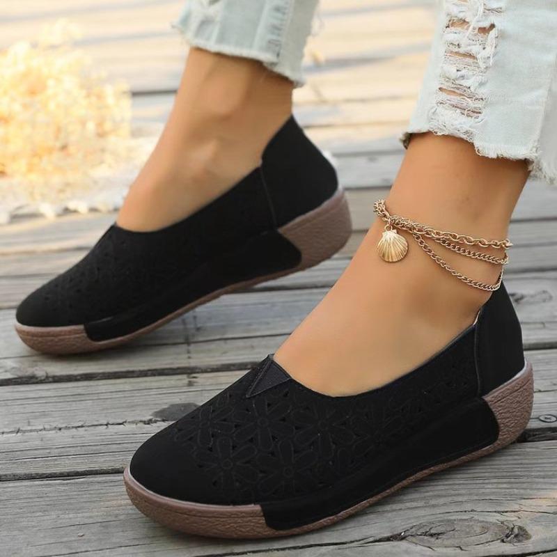Fashion Spring Autumn Women Flats Platform Loafers Ladies Genuine Leather Comfort Wedge Moccasins Orthopedic Slip on Casual Shoes