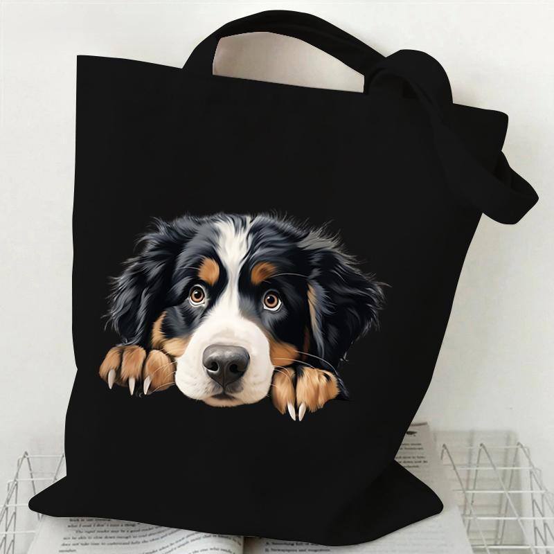 

Повседневные сумки через плечо большой емкости для женщин и мужчин, холщовые сумки с изображением животных и собак, забавные сумки с изображением собак из аниме, модные сумки для подростков