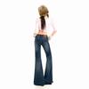 Autumn new retro micro-pull jeans American low-rise spice girls washed and old versatile flared pants women