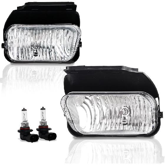 VPIMOZO Fog Lights Clear Lens Compatible With 2007 2008 2009 2010 2011 2012 2013 2014 Chevy Silverado 07-13 Avalanche/Suburban 07-15 Tahoe 2015