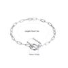 Oval Link Chain Bracelet with OT Clasp in Stainless Steel - European and American Style