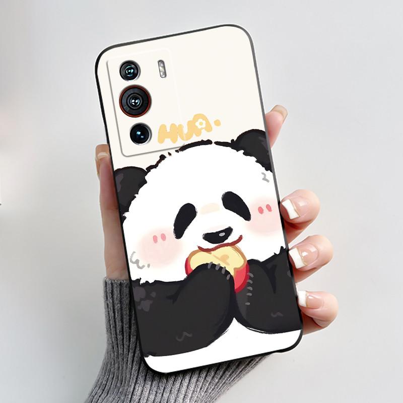 Hülle Für ZTE Nubia Z40 Pro NX701J Niedliches Herz Hase Schwarz Weiches TPU Silikon Stoßfeste Rückabdeckung Für Nubia Z40Pro 5G Handyhülle