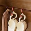 2PCS Dopamine Scarf Tie Hanger Colorful Bag Hanging Rack Space Saving Hat Storage Hanger  Home Use