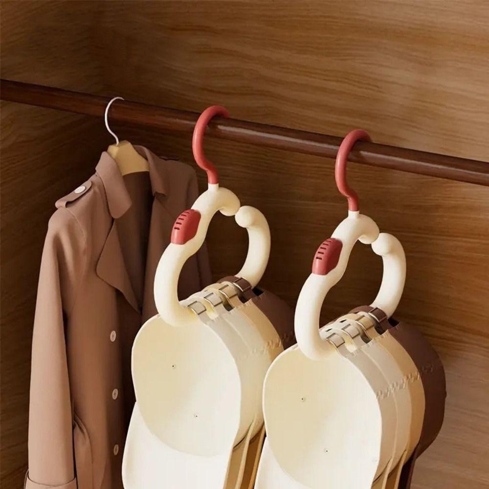 2PCS Dopamine Scarf Tie Hanger Colorful Bag Hanging Rack Space Saving Hat Storage Hanger Home Use