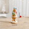 Christmas Statue Miniature Xmas Tabletop Decoration Cute Ceramic Figurine for