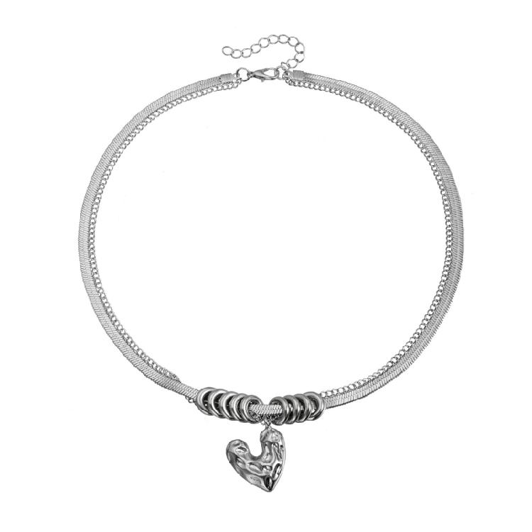 

Practical Heart Charm Necklace Polished Alloy Jewelry Pendant Necklace Perfect for Gifting or Daily Fashion Accessori 1