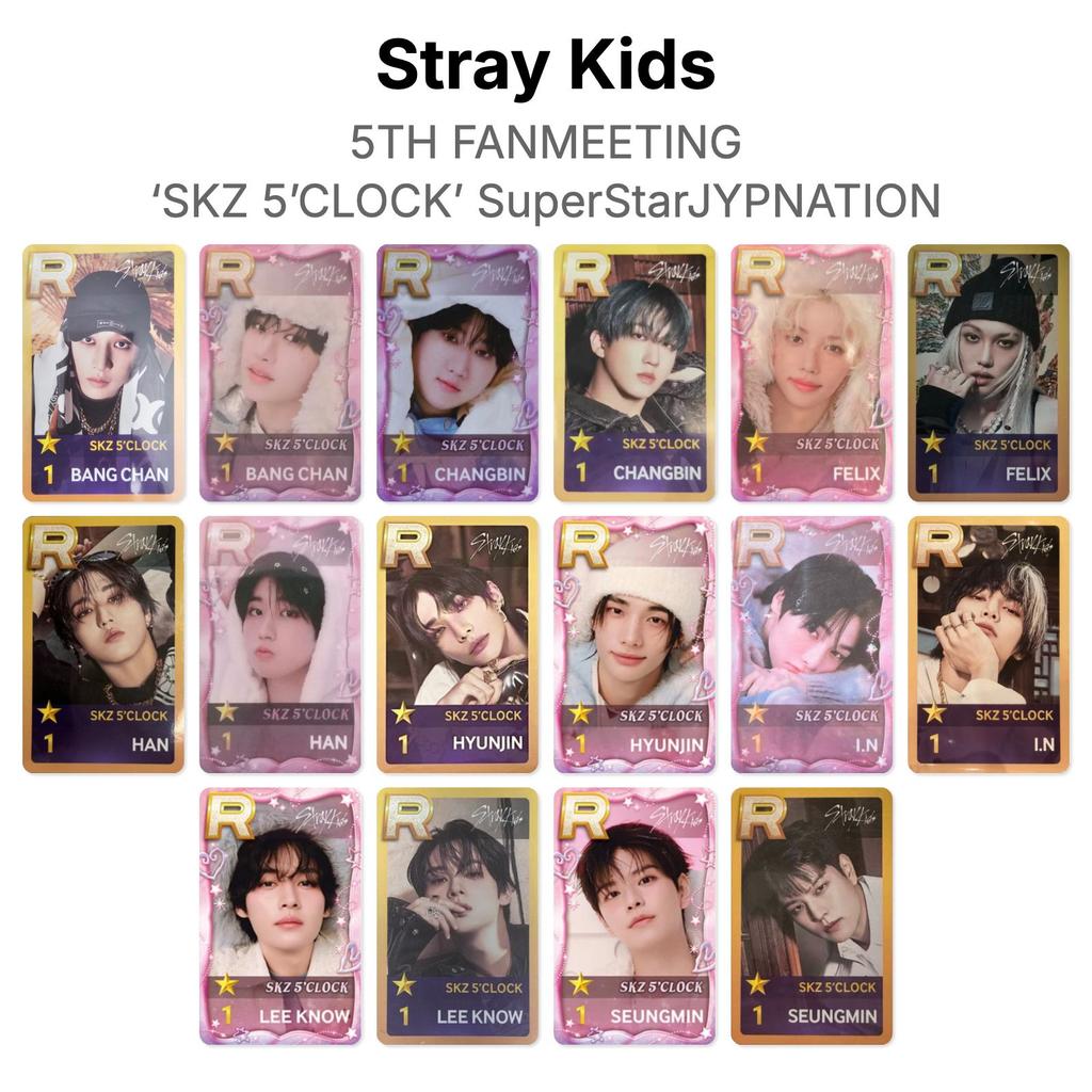 Stray Kids 5TH FANMEETING ‘SKZ 5’CLOCK’ SuperStarJYPNATION Official Photocard