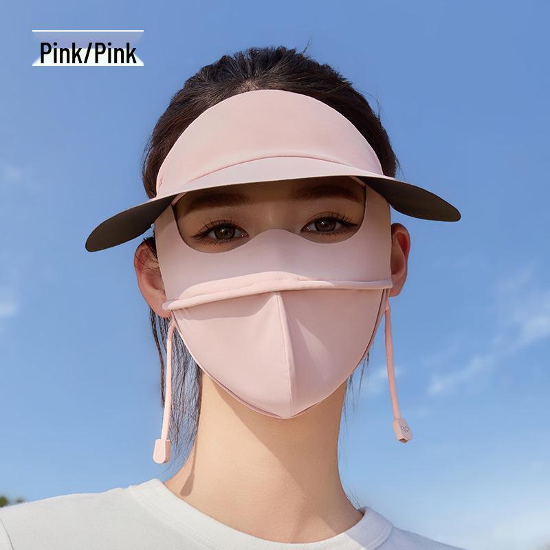 

Женская шляпа-маска от солнца с защитой от УФ-лучей - Охлаждающая ледяной шелк для велоспорта и красоты