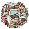 35pcs-70pcs Decals Nostalgic Stationery Stickers DIY Stickers Stickers for Phone Suitcase Fridge