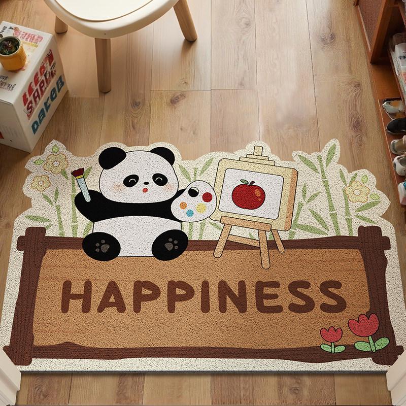 Entry Door Floor Mat Entry Door Door Door Mat Non-Slip Floor Mat Entrance Wear-Resistant And Dirt-Resistant Foot Mat Silk Ring Can Cut Carpet