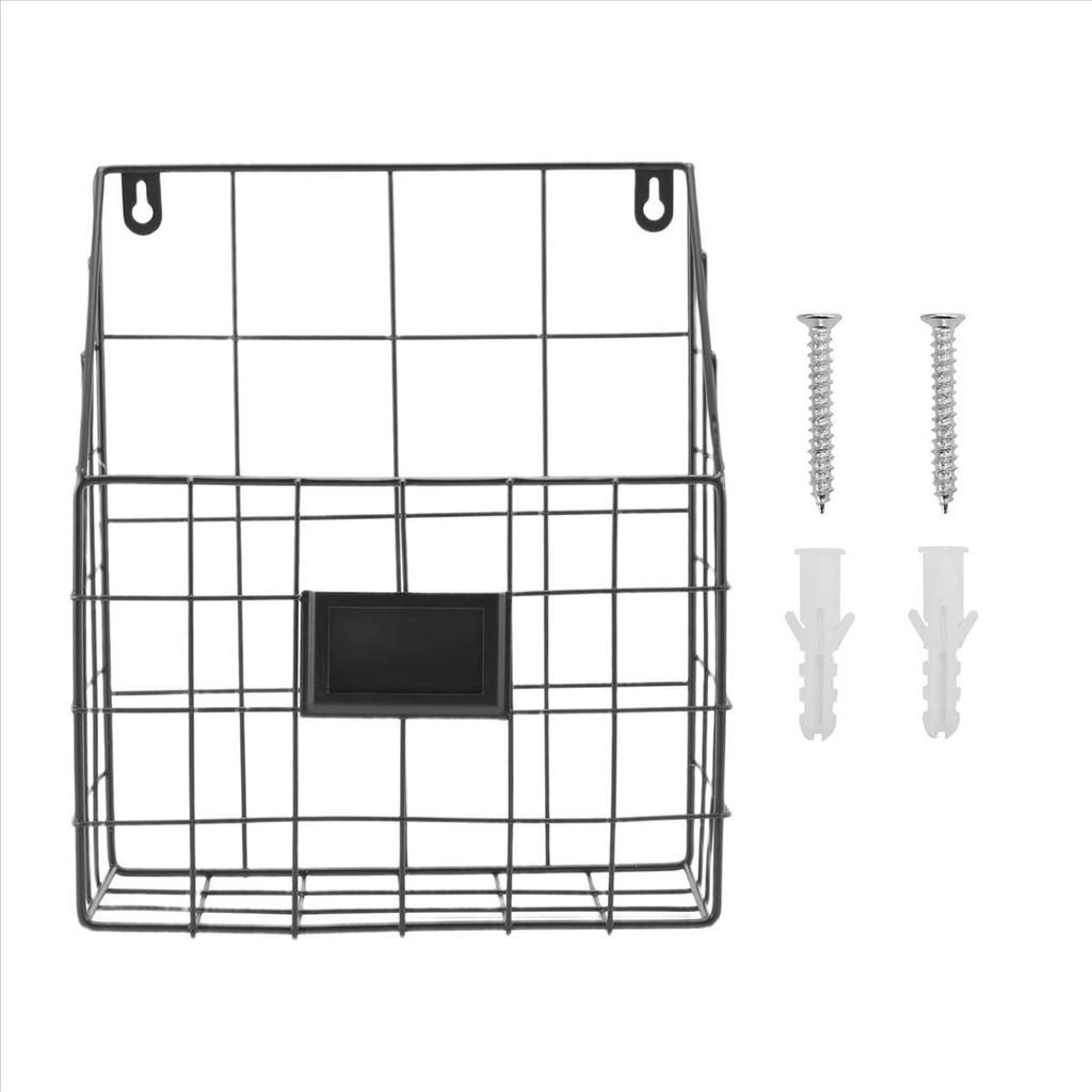A78U Wire Mail Basket - Wall Mounted Hanging Folder/Document Organizer - Economic & Easy to Install Tray for Home Office & More