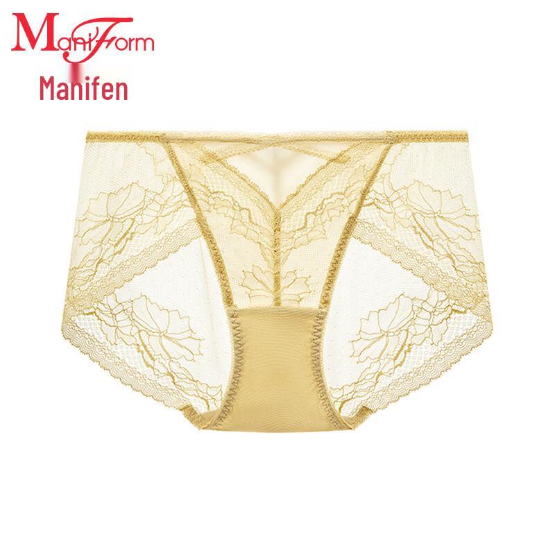 Maniform Women's Sexy Lace Low-Rise Antibacterial Briefs