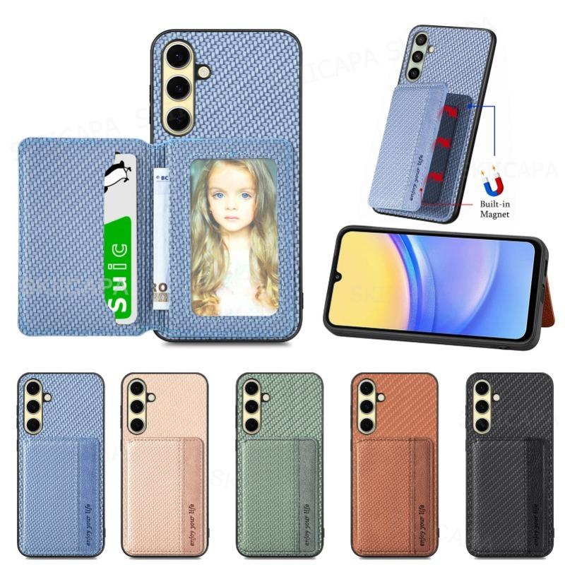 Case for Samsung A17 A07 A55 A35 A25 A15 Wallet Card Holder Stand Leather Magnetic Cover for Galaxy M56 M55 M15 A56 A36 A54 A14