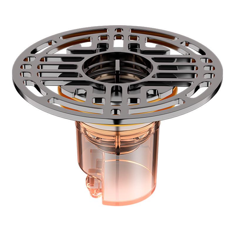 Bathroom Deodorizing Anti-Odor Floor Drain Cover - Copper Core, Insect-Proof, Sewer Safe.
