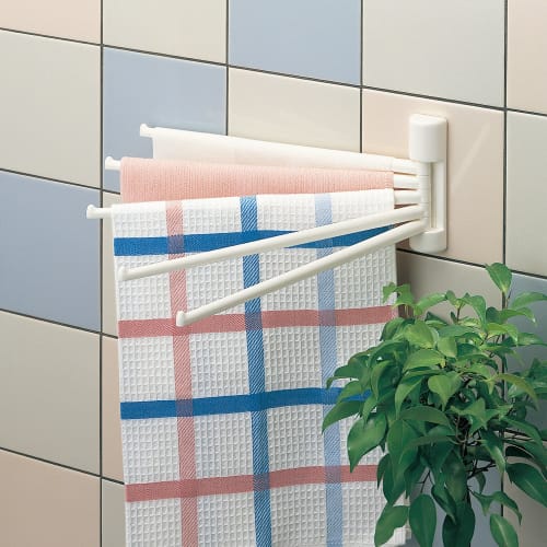 LEC Dishcloth Holder Adhesive Tape, 5 Rolls, White, KP-246