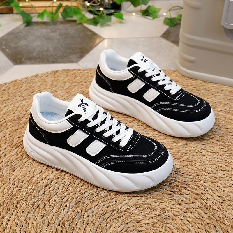 White Shoes Fashionable Spring New Platform Height Increasing Breathable Casual Shoes for Students