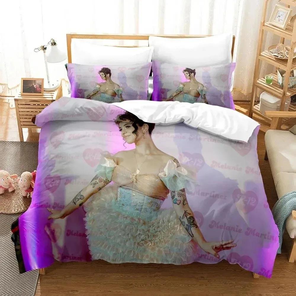 Druk 3D Piosenkarka Melanie Martinez Zestaw Pościeli Poszwa na Kołdrę Zestaw do Łóżka Poszwa na Kołdrę Poszewka Kołdra King Queen Size Chłopcy Dorośli