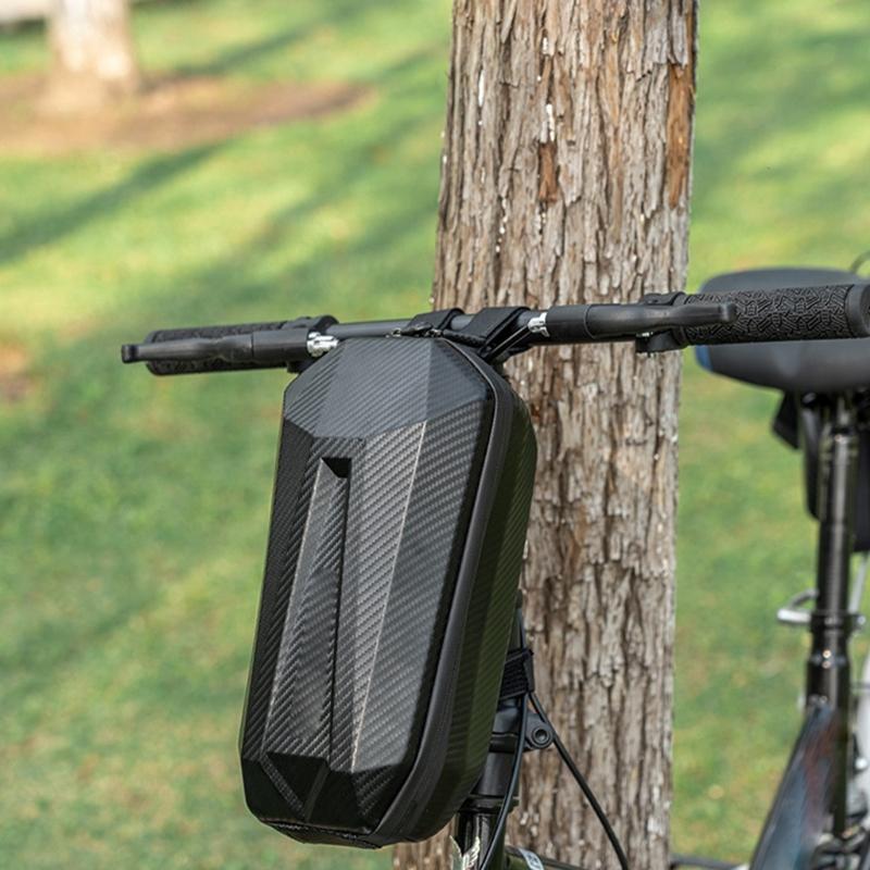 High Capacity Hard Case Waterproofed Handlebars Bag For Electric Scooters Bikes Folding Cycles Secure Storage