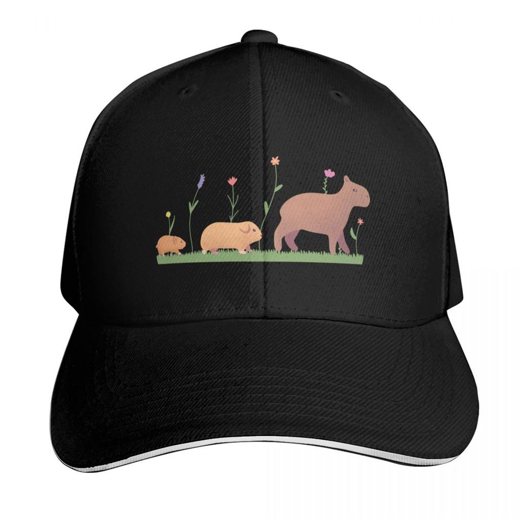 Hamster Guinea Pig And Capybara Baseball Cap Outdoor Golf Running Hiking Summer Beach Travel Streetwear Hip Hop Trendy