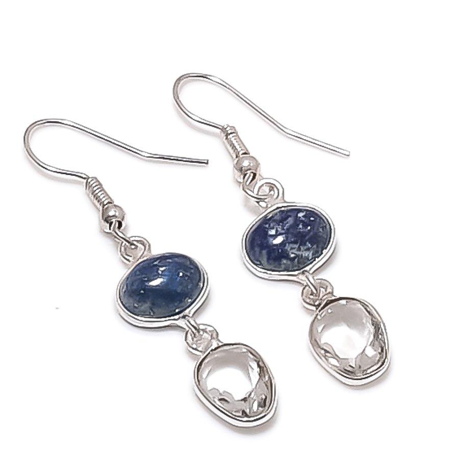 

Lapis Lazuli, Topaz Gemstone 925 Sterling Silver Earring 1.69