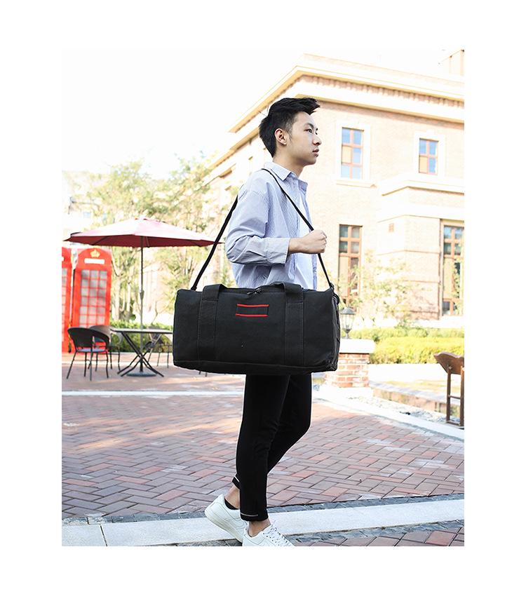 Large Capacity Canvas Tote Bag for Men & Women: Korean Style Travel & Business Luggage Bag