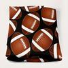 Digital Printed Blanket Featuring Passionate Sports Elements Like Rugby. A Youth Sports-for Napping with A Christmas Design