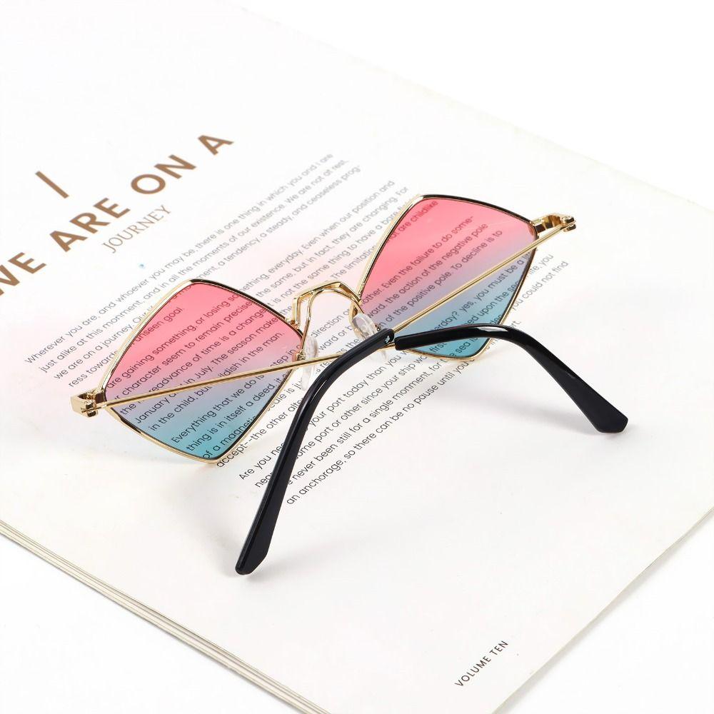 

Frame UV Protection Film Metal Women s Sunglasses Sun Glasses Men s Shades Diamond Shape Gold-Pink Blue
