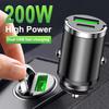 200W Mini-Autoladegerät Schnellladen für iPhone QC3.0 Mini PD USB Typ C Auto-Handyladegerät für Xiaomi Samsung Huawei