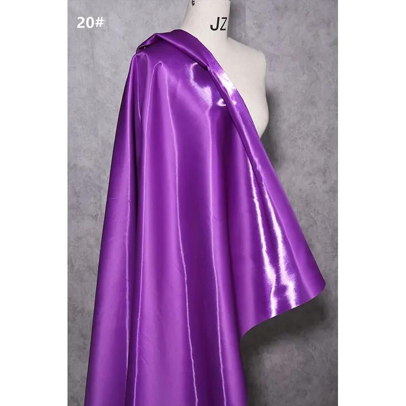 150Cm Wide Luxury Glossy Metallic Liquid Satin Fabric Galaxy Shiny Cloth Crafts for Fashion Designer Show Dress Comfort Material