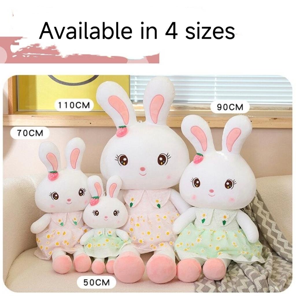 Peluche Lapin Mignon Animal en Peluche Lapin Doux Poupée Lapin Kawaii Oreiller de Sommeil Cadeau d'Anniversaire pour Enfants Filles Lapin Doux et Câlin pour Vous