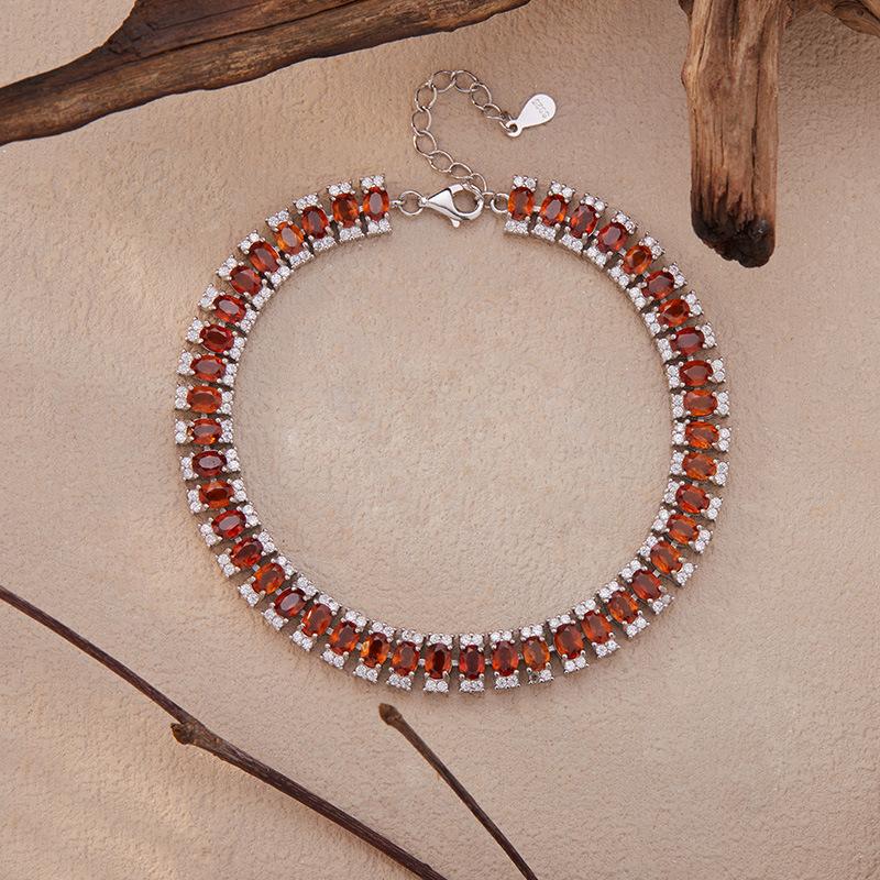 Caterpillar Natural Fanta Stone Bracelet Women'S S925 Silver Treasure Jewelry Xiaohongshu