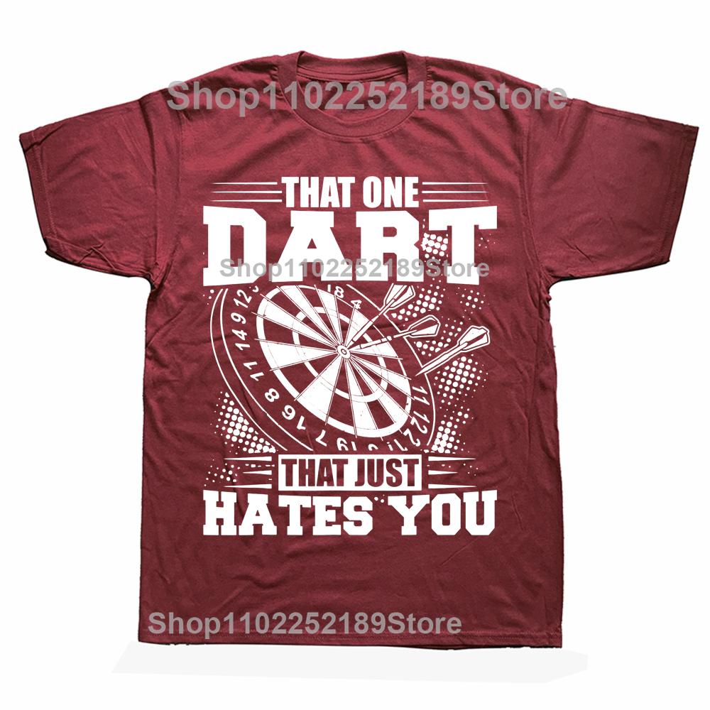 Lustiger Dartspieler Dartspieler Der Eine Darts T-Shirts Grafik Baumwolle Streetwear Kurzarm Geburtstagsgeschenke Sommerstil T-Shirt Männer