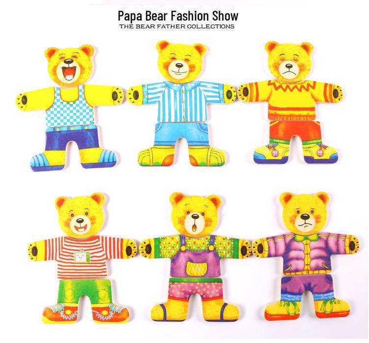 Four Bears Dress-Up Puzzle: Educational Toy for Girls
