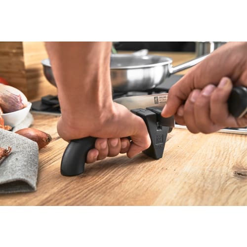 ZWILLING Twin Sharp Knife Sharpener, Black, 32591-000 (Official Japanese Product)