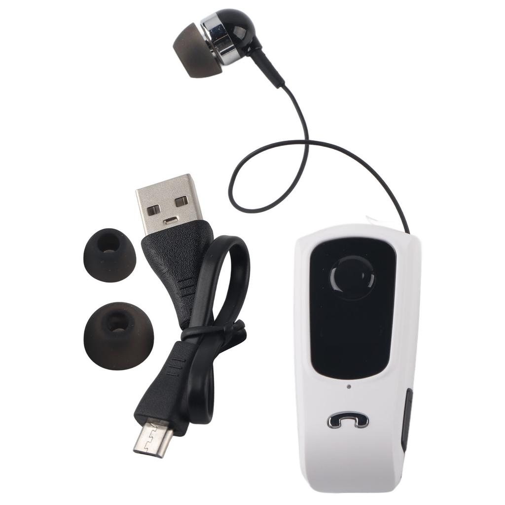 F920 Sports   Headset Earpiece Retractable Hands  Earphone (Black)