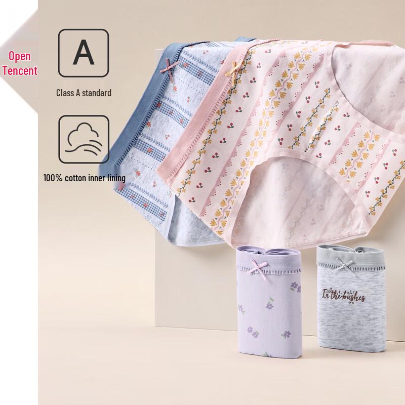 

Fen Teng Women s Cotton Mid-Waist Breathable Briefs M