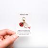 Pocket Hug Greeting Card with Cute Insect & Daisy Keychain Pendant Gift