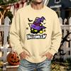 Men's Halloween Printed Long Sleeve T-Shirt Crewneck Casual Sports Top Unisex for Couples