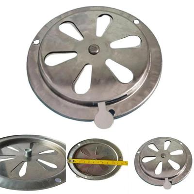 1 Pcs BBQ Grill Smoker Exhaust Kitchen Vent Air Damper Stove Stainless Steel Damper Round Home Replacement