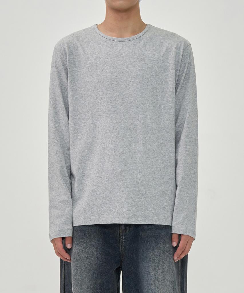 TOFFEE Round Neck Long Sleeve (Melange Grey)